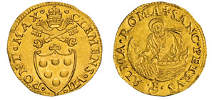CLEMENTE VII  (1523-1534)  Fiorino s.d.  D/ ... 