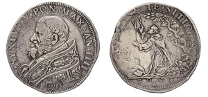 SISTO V  (1585-1590)  Piastra 1588 A. IIII.  ... 