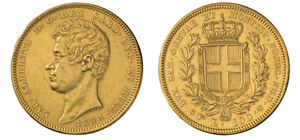 CARLO ALBERTO  (1831-1849)  100 Lire 1834 ... 