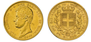 CARLO ALBERTO  (1831-1849)  100 Lire 1836 ... 