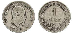 VITTORIO EMANUELE II  (1861-1878)  Lira ... 