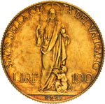 PIO XI  (1929-1938)  100 Lire 1929 ... 