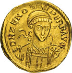 TEODORICO  (496-523)  Solido a nome di Zeno. ... 