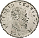 VITTORIO EMANUELE II  (1861-1878)  2 Lire ... 