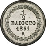 PIO IX  (1846-1878)  Mezzo Baiocco ... 