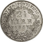 PIO IX  (1846-1878)  2 Lire e ... 