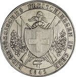 SVIZZERA - TIRI FEDERALI - 4 Franchi 1842 ... 