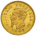 VITTORIO EMANUELE II  (1861-1878)  10 Lire ... 