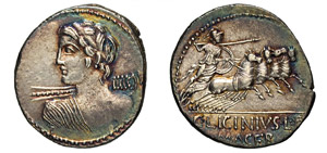 LICINIA - C. Licinius L.f. Macer (84 a.C.) ... 