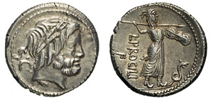 PROCILIA - L. Procilius (80 a.C.) Denario.  ... 