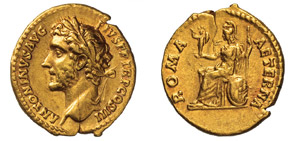 ANTONINO PIO (138-161) Aureo. D/ Testa ... 