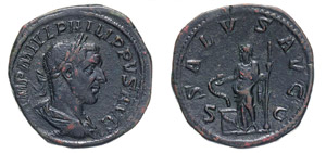 FILIPPO I LARABO (244-249) Sesterzio. D/ ... 