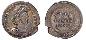 COSTANZO II (337-361) Siliqua, Sirmium. D/ ... 