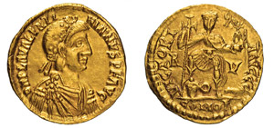 VALENTINIANO III (425-455) Solido, Ravenna. ... 