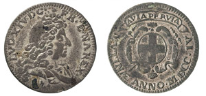 MODENA - LUIGI XIV (1702-1706) 1/2 Lira 1704 ... 