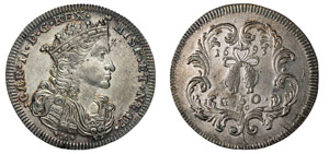 NAPOLI - CARLO II (1674-1700) Mezzo Ducato ... 