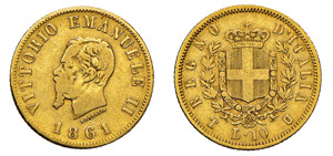 VITTORIO EMANUELE II (1861-1878) 10 Lire ... 