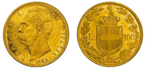 UMBERTO I (1878-1900) 100 Lire 1883 Roma.  ... 
