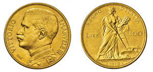 VITTORIO EMANUELE III (1900-1946) 100 Lire ... 
