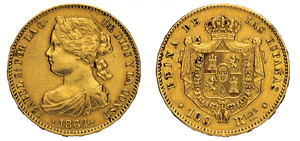 SPAGNA - ISABELLA II (1833-1868) 100 Reales ... 