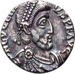 EUGENIO  (392-394)  Siliqua, Treviri.  D/ ... 