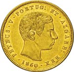 PORTOGALLO  PEDRO V  (1853-1861)  5000 Reis ... 