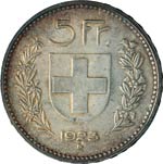SVIZZERA      5 Franchi 1923 B, ... 