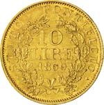 PIO IX  (1846-1878)  10 Lire 1869 ... 