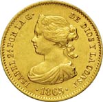 SPAGNA  ISABELLA II  (1833-1868)  4 Escudos ... 