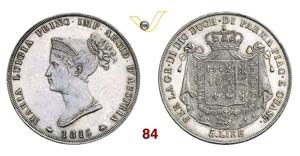   PARMA  MARIA LUIGIA  (1815-1847)  5 Lire ... 