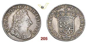  - VITTORIO AMEDEO II  (1713-1718)  2 Lire o ... 