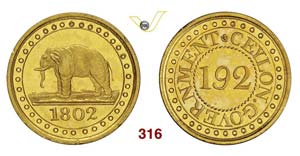 CEYLON - 1/192 Rixdollar 1802.   Kr. 73a   ... 
