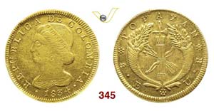 COLOMBIA - REPUBBLICA  (1821-...)  8 Escudos ... 
