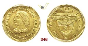 COLOMBIA - REPUBBLICA  (1821-...)  Peso 1842 ... 