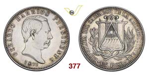 EL SALVADOR - Peso 1861, Pattern.   Kr. Pn. ... 