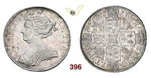 GREAT BRITAIN - ANNA  (1702-1714)  1/2 Crown ... 