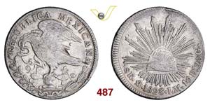 MEXICO - REPUBBLICA  (1823-1864)  8 Reales ... 