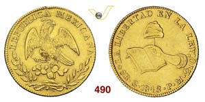 MEXICO - REPUBBLICA  (1823-1864)  8 Escudos ... 