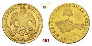 MEXICO - REPUBBLICA  (1823-1864)  8 Escudos ... 