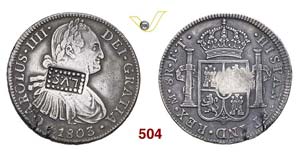 MEXICO  SOMBRERETE -   8 Reales 1803 di ... 