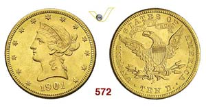UNITED STATES OF AMERICA - 10 Dollars 1901 ... 