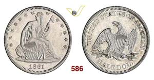 UNITED STATES OF AMERICA - 1/2 Dollaro 1861 ... 