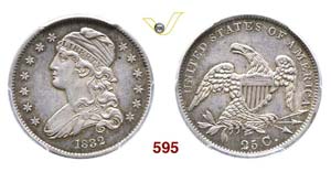 UNITED STATES OF AMERICA - 25 Cents 1832 ... 