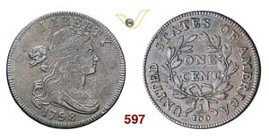 UNITED STATES OF AMERICA - Cent 1798 draped ... 