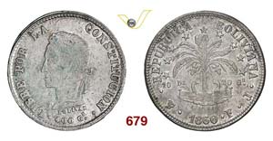 BOLIVIA - REPUBBLICA  (1825-...)  8 Soles ... 