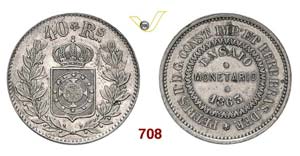 BRASILE - PEDRO II  (1823-1831)  40 Reis ... 