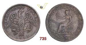 CANADA (LOWER) - 1/2 Penny Token 1815.   Cu  ... 