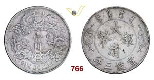 CHINA - IMPERO - Dollaro A. 3 (1911)   Y. 31 ... 