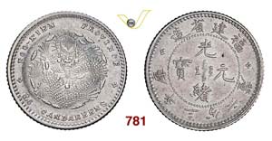 CHINA  FUKIEN -   5 Cents s.d. (1903-1908)   ... 