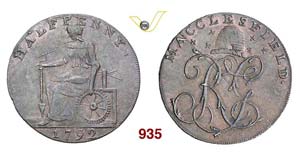GREAT BRITAIN  CHESHIRE -   1/2 Penny token ... 